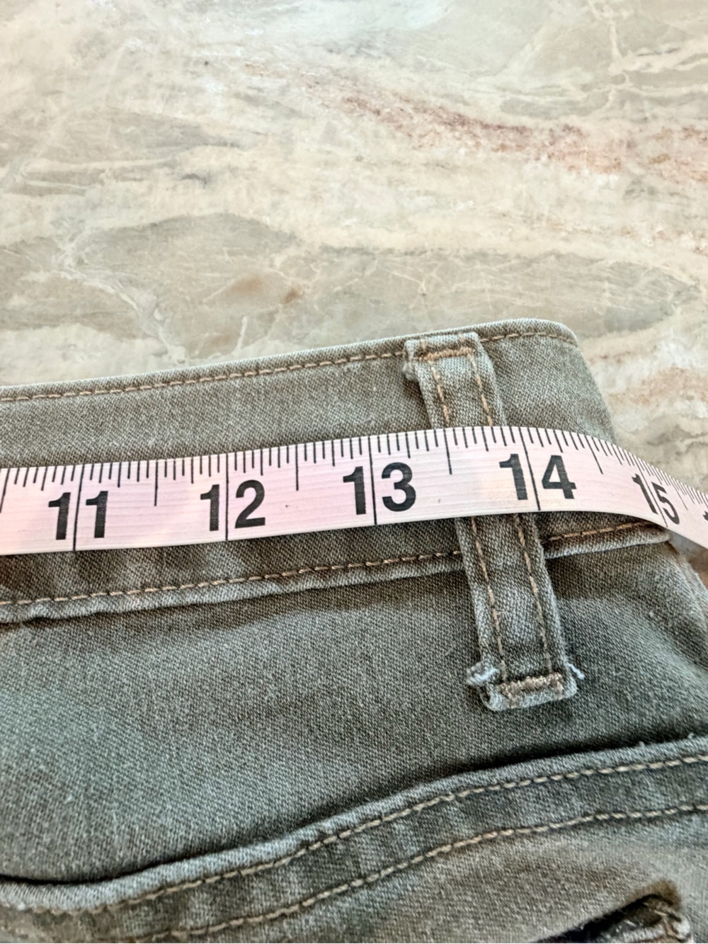 Beija Flor Olive Stretch Jeans Size 4 Slim Straight Brazilian Denim - Picture 10 of 12